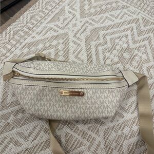 Michael Kors Beige Logo Crossbody Bag